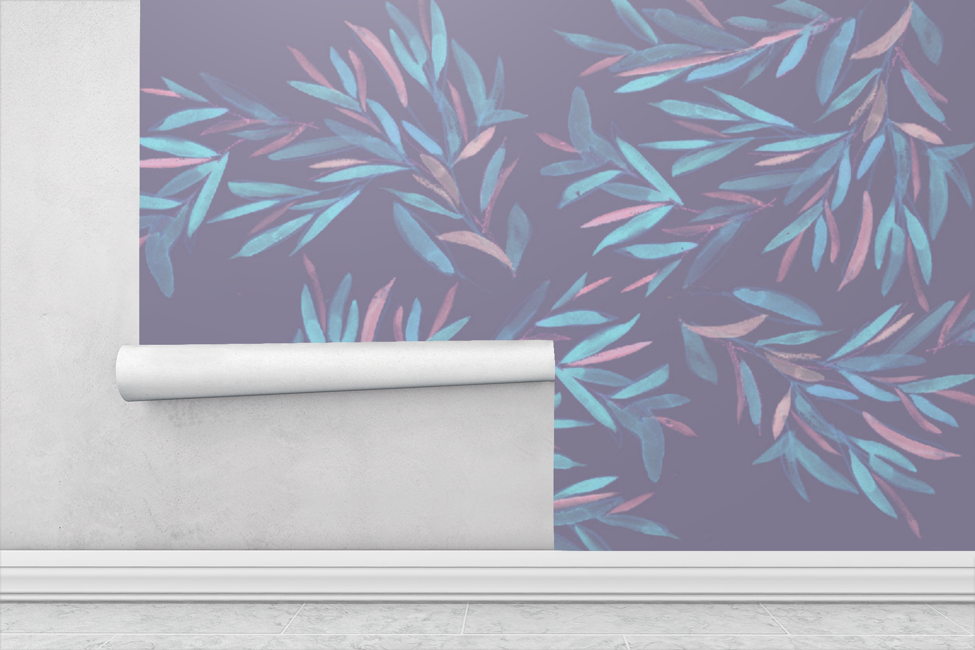 The Muted Purple Leaves Wallpaper