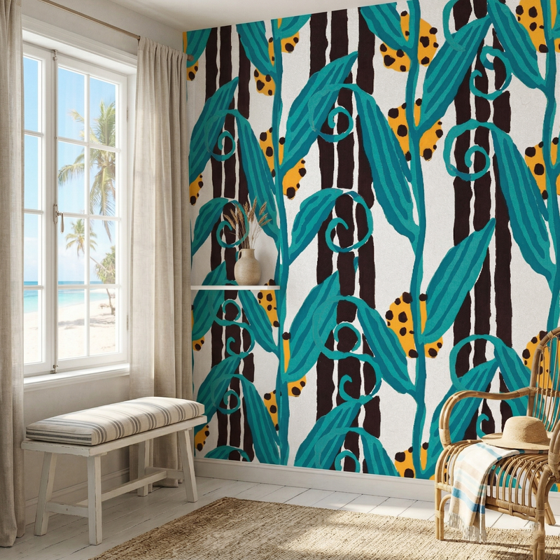 Art Nouveau botanical Wallpaper